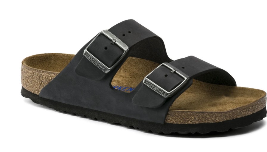 Women Birkenstock | Birkenstock Ari Oil Sfb 752483+Blk+N