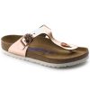 Women Birkenstock | Birkenstock Gizeh Metallic Soft Footbed