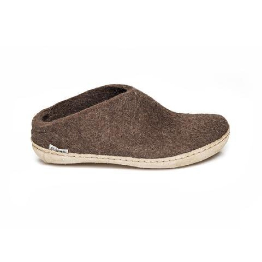 Women Glerups | Glerups Slipper With Leather Sole