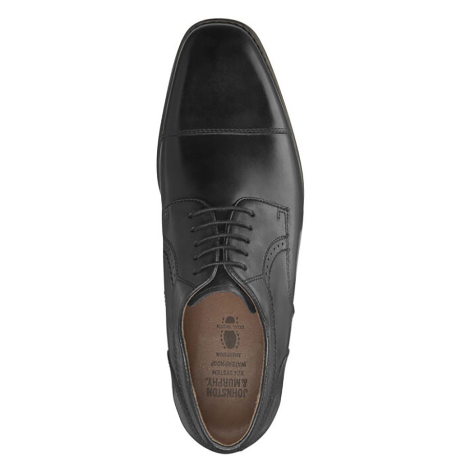 Men Johnston & Murphy | Johnston ' Murphy Branning Cap Toe Black